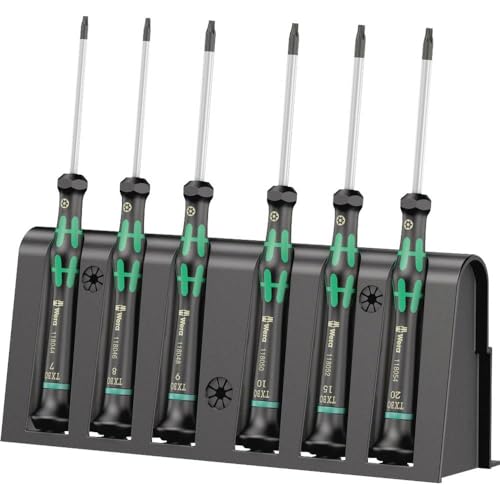 Wera 2067/6 BO Kraftform Micro Torx BO precision screwdriver set with rack, 6-piece