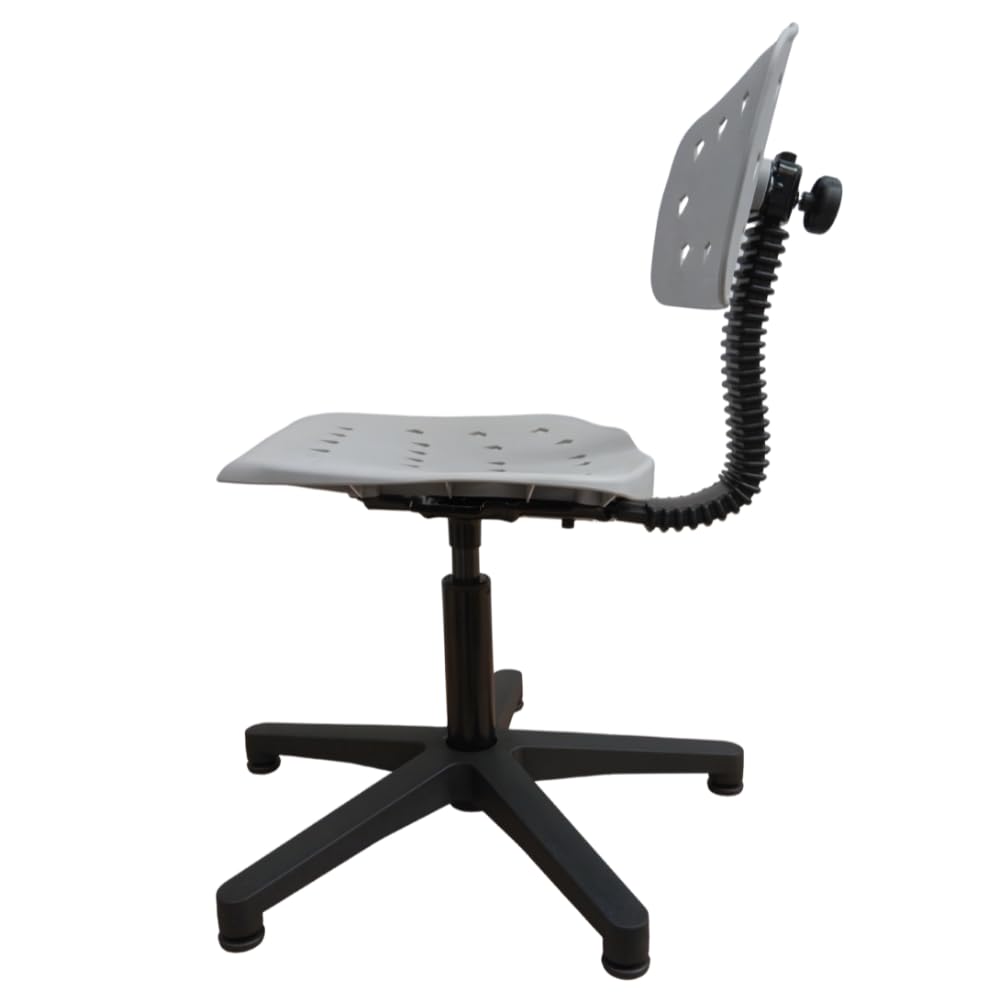 FITEX Sedia Operativa DIAMOND Ergonomica in PP Rinforzato Forato con Piedini in Gomma, per Ufficio, Smart Working e Studio - CE Made in Italy - Grigia