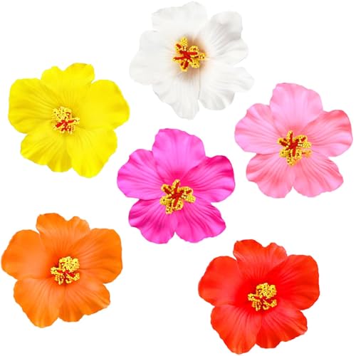 6 Pinzas de Flores Hawaianas Artificiales para Mujer miniatura 1