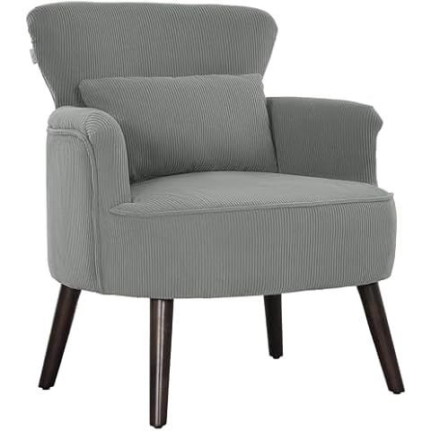 HOMCOM Modern Armchair with Lumbar Pillow Cover