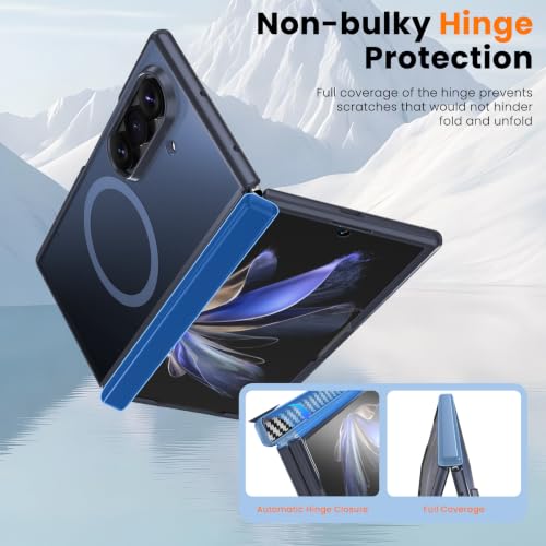 Image of WRJ for Samsung Galaxy Z Fold 8 Ultra Case Built-in Screen Protector,Blue