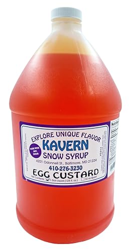 Bits N Things Snow Cone Flavoring Syrup 1 Gallon | 128 fl oz. (Egg Custard)