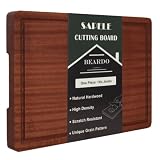 Real Solid Sapele Hardwood Cutting Board, No Glue Non Toxic-17"*12"*1"