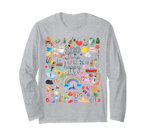 100 cose di essere felice - Fun Candy Nature Graphic Tee Maglia a Manica