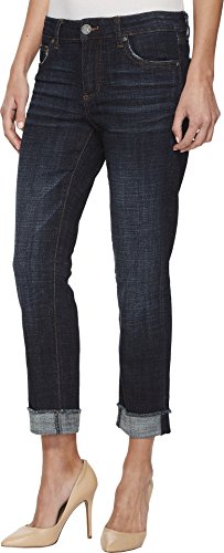KUT from the Kloth Amy Crop Straight Leg Jeans Acknowledging/Euro Base Wash 0 25.5,2