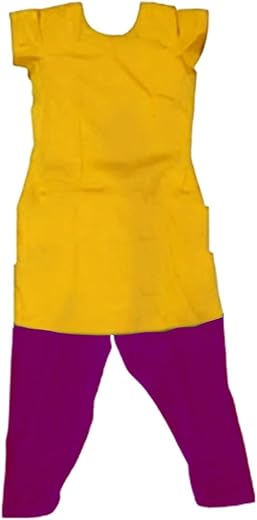 Traditional Bharatanatyam,Kuchipudi and Kathak Dance Practice Salwar Dress.Top and Bottom Kurta Set for Classical Dance Un...