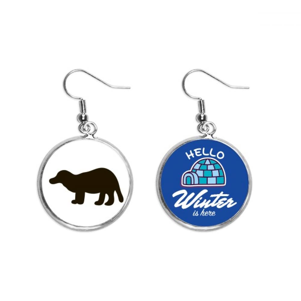 Pendientes de gota de animales lindos efecto hielo del invierno de joyería 5