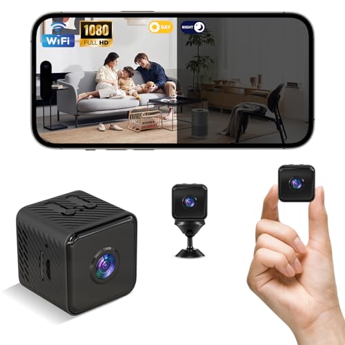 Anluoamfuy Mini Telecamera WiFi Interno, Videocamera Sorveglianza 1080P, Telecamera Nascosta, Mini...