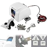 ZYUIOTHJK Marine Anchor Windlass Kit with Wireless Remote Control, Supports Up to 25 lbs, Heavy Duty Winch for Fishing and Pontoon Boats