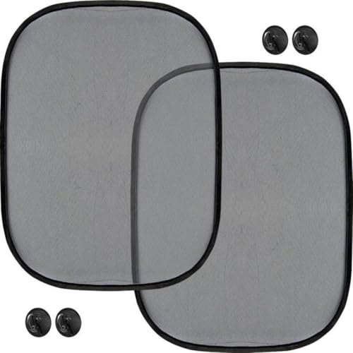 Protetor Solar para Carro com Ventosas, Kit com 2 Unidades, Proteção UV para Bebês e Crianças, Dobrável e Fácil de Instalar
