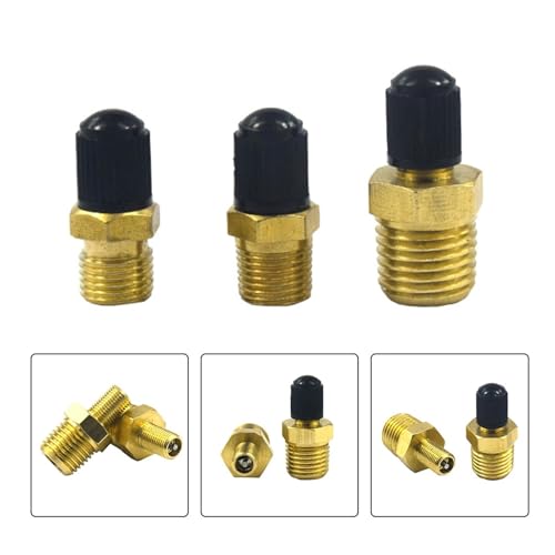 Tapones para válvula de bicicleta con núcleo automático para presión de neumáticos, adaptadores de válvula con rosca 1/4 y 1/8 NPT miniatura 3