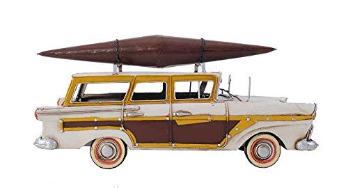 Old Modern Handicrafts Fords Woody-Look Country Squire with Kayak Collectible - Thumbnail 5