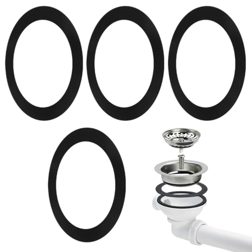 4 Pièces Joint Bonde Evier, Joint Evier Cuisine avec Extérieur 113mm, Intérieur 86mm, Joint Bonde Baignoire Rubber, Joints de Rechange pour Panier à Panier