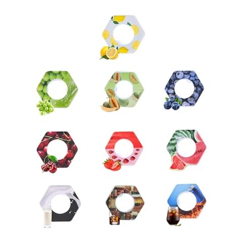 AtfArt 10 Pcs Scented Mixed Berry Cartridge for Flavored Circle Water Bottle Contains Forlemon, Grape, Cantaloupe, Blueberry, Cherry, Strawberry, Watermelon, Milk, Whiskey, Cola (Set 1) Cover