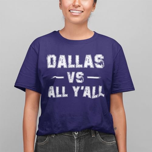 Dallas Vs All Yall Mens T-Shirt, Texas Dallas Shirts for Men, Unisex Style Crewneck Top3