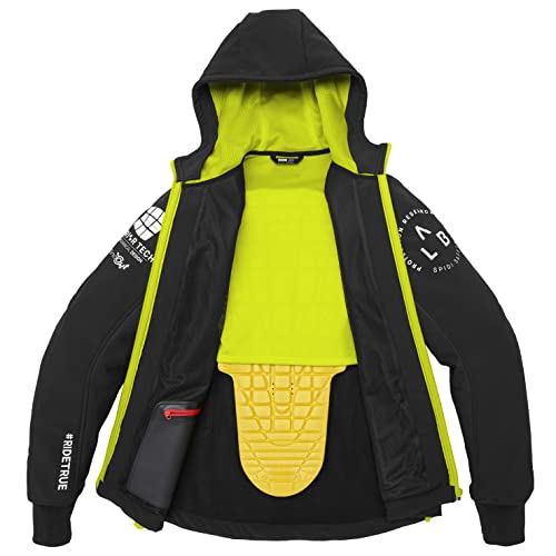 SPIDI, Hoodie Armor EVO, Herren-Motorradjacke, reflektierende Bereiche für ein Plus an Sicherheit im Dunkeln, schützt vor Wind, mit herausnehmbaren Protektoren