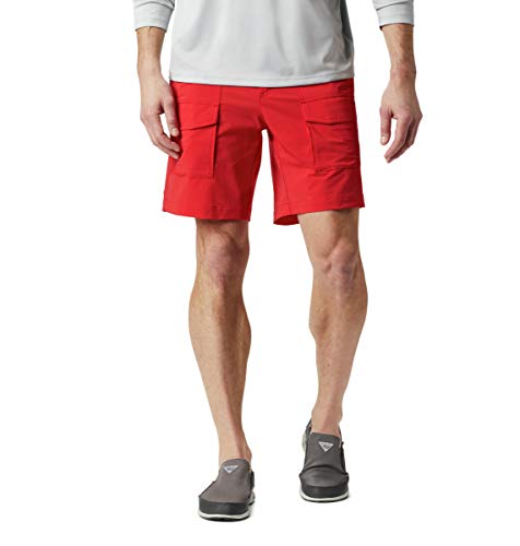 Columbia Mens Permit III Shorts, Sun Protection, X-Large x 6, Red Spark