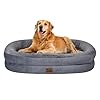 Orthopedic Washable Large Dog Bed: Waterproof Pet Bed with Bolsters – Removable Washable Cover for L XL XXL Large Sized Dog Bed – Non-Slip Bottom