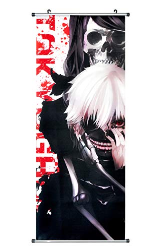CoolChange Poster/Kakemono Tokyo Ghoul en Tissu, 100x40 cm, Dessin: Ken Kaneki et Liz Kamishiro