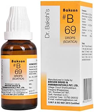 Dr. Bakshi's BAKSON'S HOMOEOPATHY # B 69 Sciatica Drops (30 Ml)