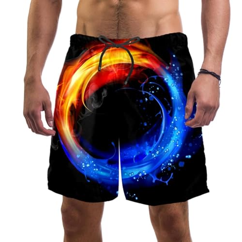 Short de bain homme anti-frottement : maillot de plage Eau de Feu confort absolu