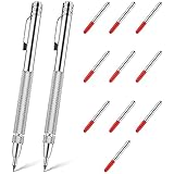 HOYDATE 2 Pcs Tungsten Carbide Scriber with Magnet,with Extra 10 Replacement Marking Tip,Etching Eng