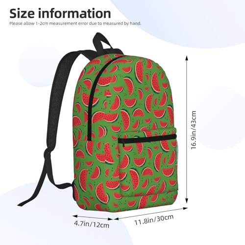 Watermelon Watermelon Seeds Fashionable Daypack 17 Inches Zippers Backpack Double Shoulder Bag for Women Men2