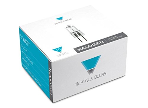 Triangle Bulbs T10001-10 (10 Pack) - 5 Watt, T3 JC Type, 12 Volt, Clear, G4 Bi-pin Base, Halogen Light Bulb, 10 Pack