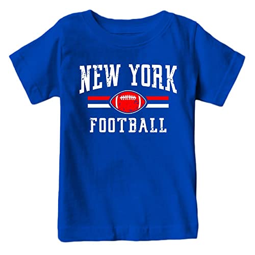 New York Football Retro Team Kid's Fan T-Shirt (Royal Shirt, YXL)