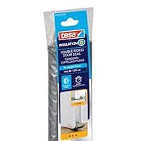 tesa Insulation Zugluftstopper für Glatte Böden - Zuschneidbare Türdichtung zum Schutz vor Zugluft - Anthrazit - 95 cm x 25 mm, kürzbar