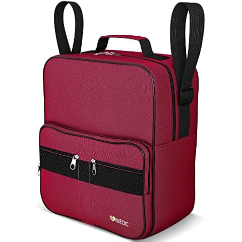 iMedic Deluxe Wheelchair Bag - Wheelchair Backpack - Wheelchair Shopping Bag - Electric Wheelchair Accessories - Attaches to The Handles to Provide Useful Wheelchair Storage (Wine) Cover
