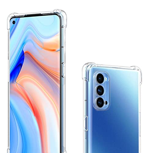 Image of Case Creation New Oppo Reno 4 Pro Premium Imported 0.3mm Crystal Clear Totu Silicone Transparent Flexible Soft Corner Protection with TPU Slim Back Case Color Cover for Oppo Reno 4 Pro