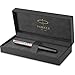 PARKER Sonnet Penna Roller, Laccata Metal e Grey On Finiture Placcate In Oro Rosa, Punta Fine in Metallo con Ricarica Inchiostro Nero, Confezione Regalo