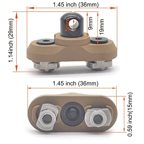 Image of Sling Swivel Stud Mount Adapter 2 Pack-Tan