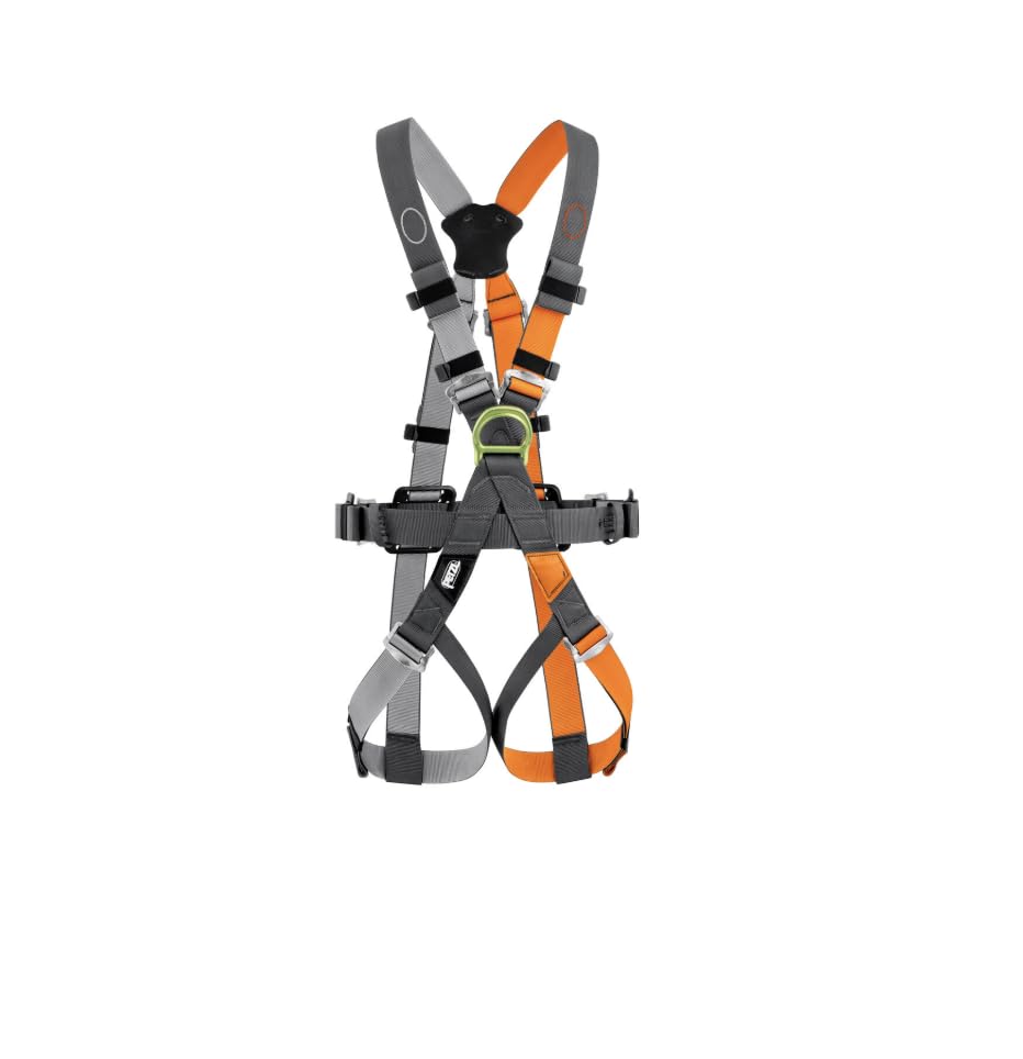 PETZL, Swan Freefall Stainless, Imbracatura, Grigio/Arancione, Unica, Unisex-Adulti
