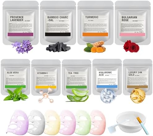Jelly Mask For Facials Professional Esthemax Face Mask Kit Moisturizing Hydrating Wrinkles - 9 Flavors Hydrating & Brightening For Wrinkles 35 Fl Oz Gift Box