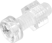 Vista 3 de Juego de 100 tornillos y tuercas acrílicas transparentes de 0.28 pulgadas de diámetro, cabeza redonda, Phillips, tornillos de plástico con tuercas