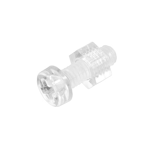 Miniatura 3 de WDONAY Juego de 100 tornillos y tuercas acrílicas transparentes de 0.28 pulgadas de diámetro, cabeza redonda, Phillips, tornillos de plástico con
