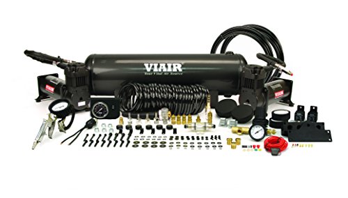 VIAIR Dual Stealth Black 444C Onboard Air System (200 Psi, 3.53 CFM, 40 Amp, 12V, 2.5 gal. Tank)