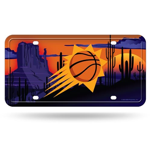 Rico Industries NBA Basketball Phoenix Suns Regional Design Metal Auto Tag 6" x 12" - Great for Truck/Car/SUV