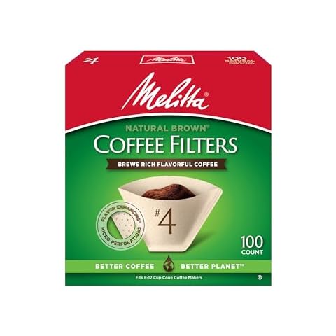 Melitta #4 Cone Coffee Filters, Natural Brown, 100 Count (Pack of 6) Cover