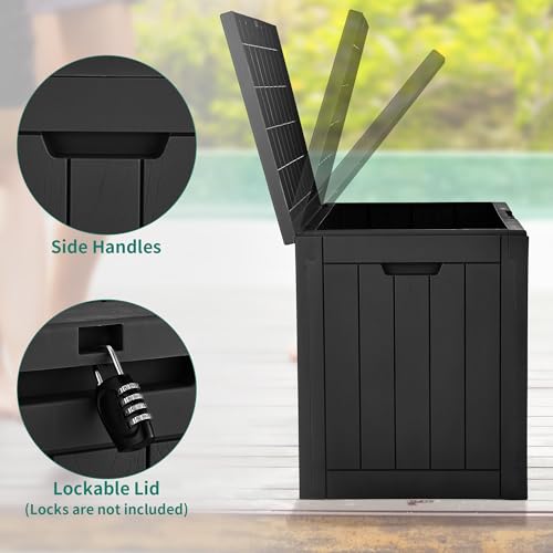 image for YITAHOME 30 Gallon Deck Box Outdoor Storage Box, Waterproof Resin Pack