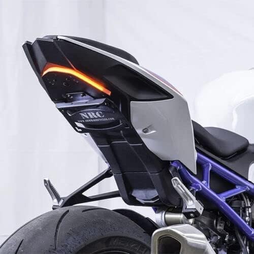 New Rage Cycles S1000R Fender Eliminator Tail Tidy & Integrated Turn Signals 2021-2022 NRC Tucked White Metal Rear Motorcycle Part