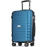 POSH Maleta rígida de polipropileno – Maleta M, L, XL con aspecto de carbono – Carros robustos con 4 ruedas dobles y cerradura de combinación – 37 – 95 litros de volumen, resistente a los arañazos