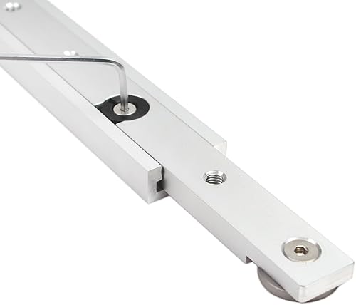 Miniatura 3 de Herramienta de sujeción de barra de inglete de aleación de aluminio de 17.717 in, barra de medición de sierra de mesa, barra de riel de barra de