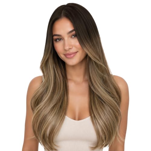 Image of Moresoo Injected Tape in Hair Extensions Brown Blonde 14 Inch 40g