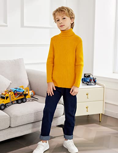 Boyoo Boy's Ribbed Turtleneck Knitted Sweater Slim Fit Pullover Sweater For Kids 4-13 Years #TOP3