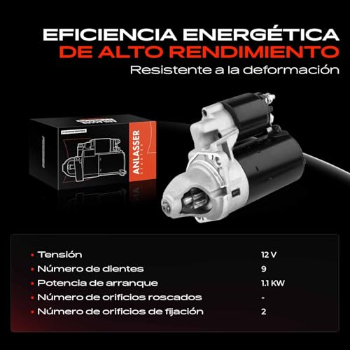 Motor de arranque Frankberg 12V 9 dientes para tractor Stiga Park 4