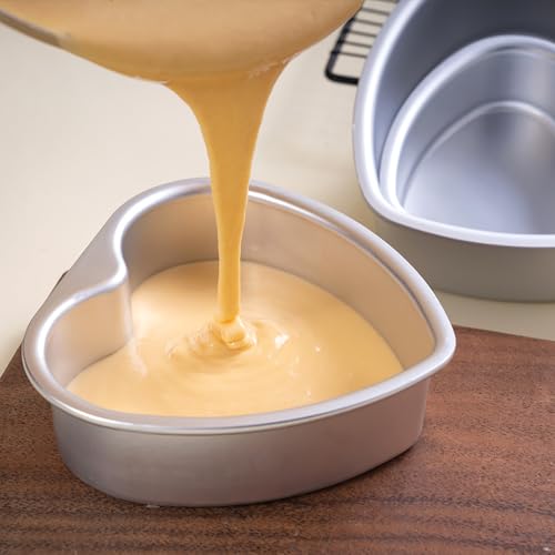 6 Inches Aluminum Heart Shaped Cake Pans Tins - Thumbnail 5