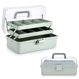 BTSKY 3-Layer Plastic Dividing Storage Box Craft Organizer and Storage